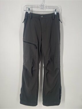 Hiauspor Women's Dark Gray Fleece Lined Insulated Flare Snow Pants Size 10